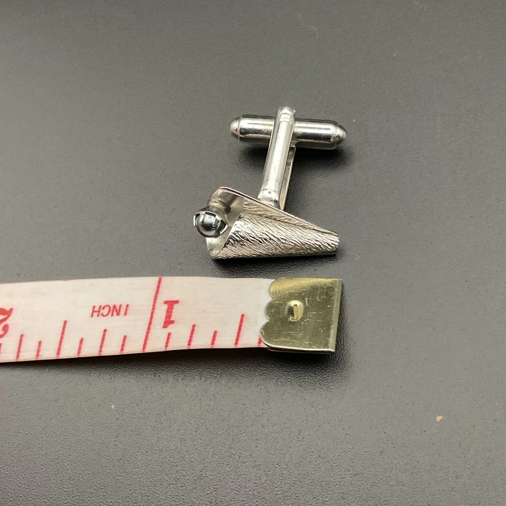 Pair of Silver Tone Modernist Cufflinks